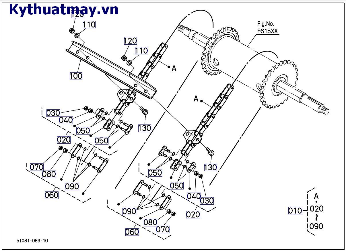 Xích truyền động ống dẫn